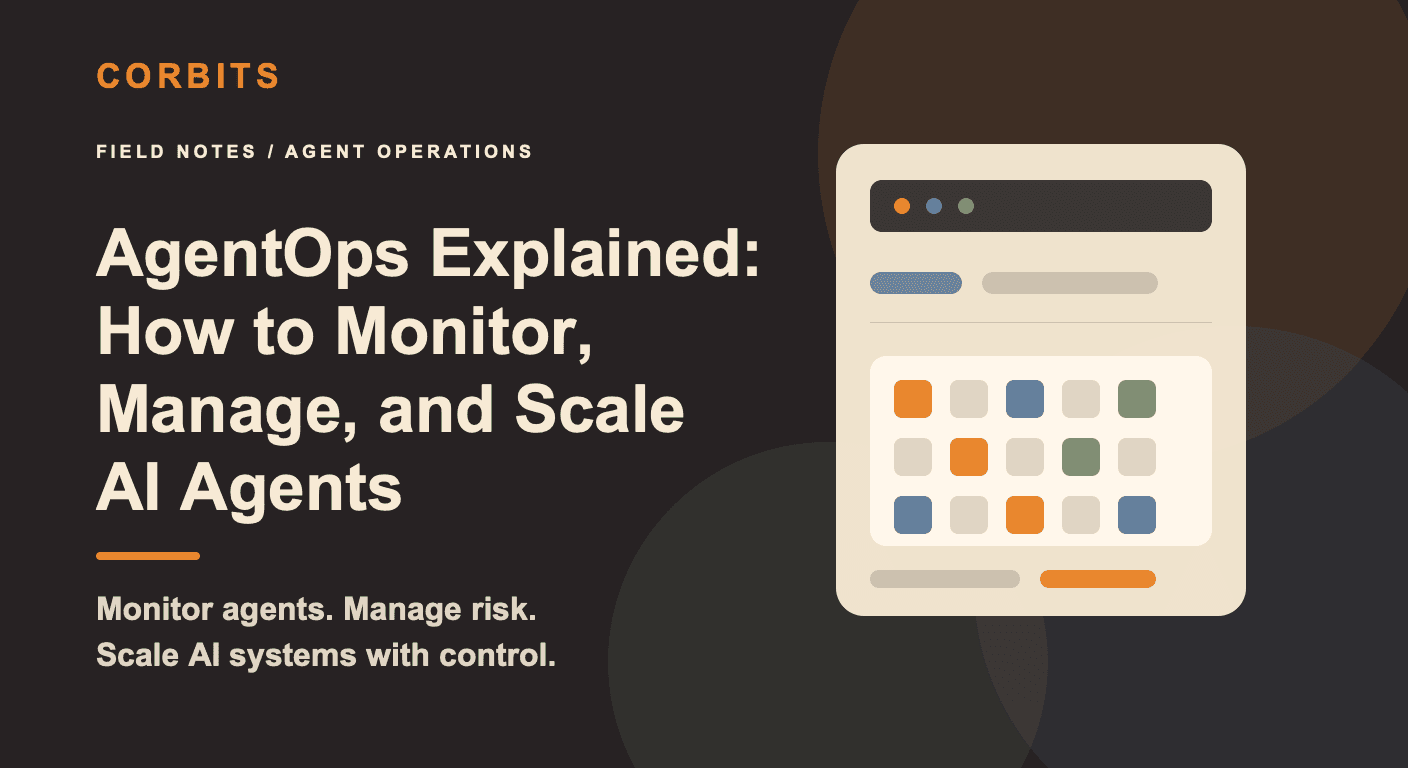 Corbits social card for AgentOps Explained: How to Monitor, Manage, and Scale AI Agents